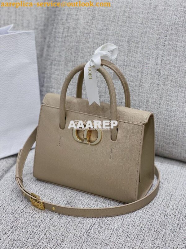 Replica Dior Medium St Honoré Tote Beige Grained Calfskin M9321U 5