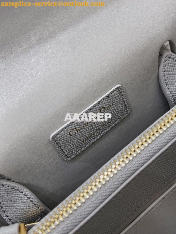 Replica Dior Medium St Honoré Tote Gray Grained Calfskin M9321U 13