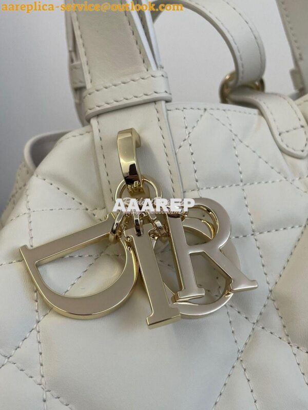 Replica Dior Medium Toujours Bag in Macrocannage Calfskin M2821O Latte 6