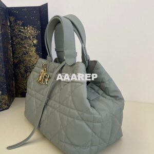 Replica Dior Medium Toujours Bag in Macrocannage Calfskin M2821O Stone 2