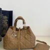 Replica Dior Medium Toujours Bag in Macrocannage Calfskin M2821O Stone