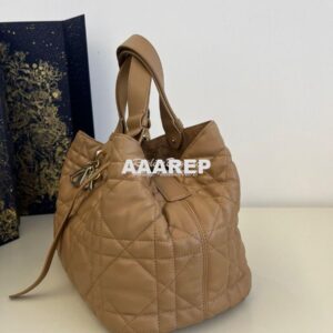 Replica Dior Medium Toujours Bag in Macrocannage Calfskin M2821O Tan 2