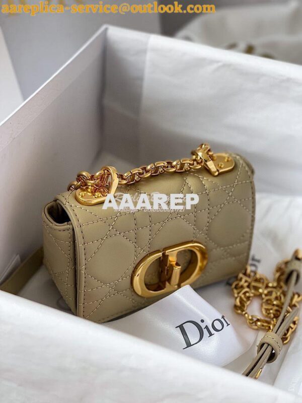 Replica Dior Micro Caro Bag in Beige Supple Cannage Calfskin S2022 4