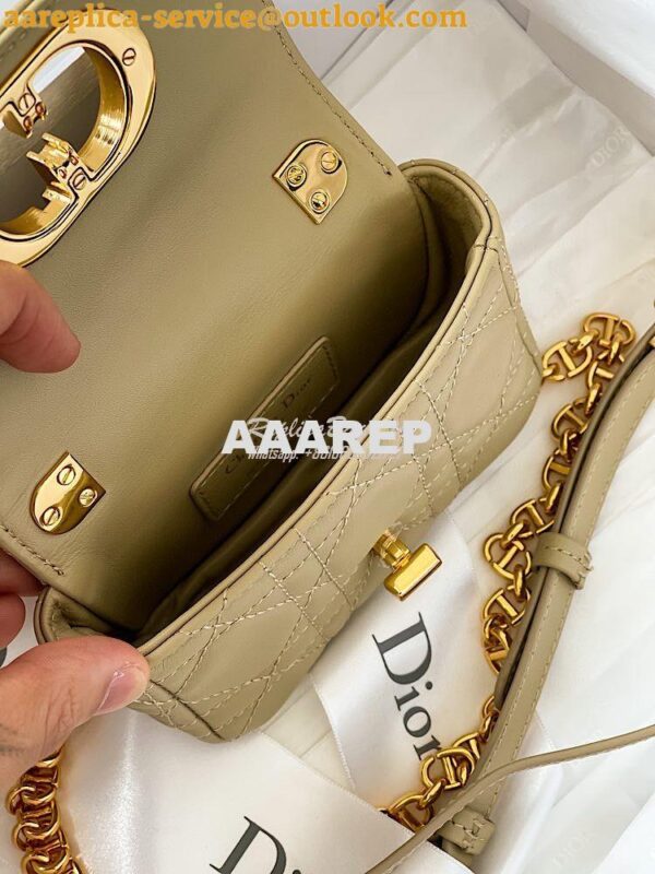 Replica Dior Micro Caro Bag in Beige Supple Cannage Calfskin S2022 11