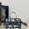 Replica Dior Mini Book Tote With Strap White Toile de Jouy Mexico Embr 2