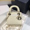 Replica Dior Mini Dioramour Backpack Latte Cannage Lambskin with Heart 2