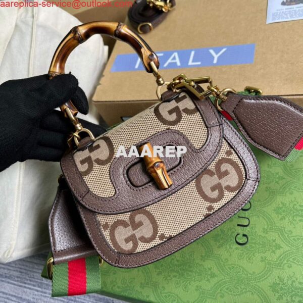 Replica Gucci Bamboo1947 Mini top handle bag 686864 Brown 5