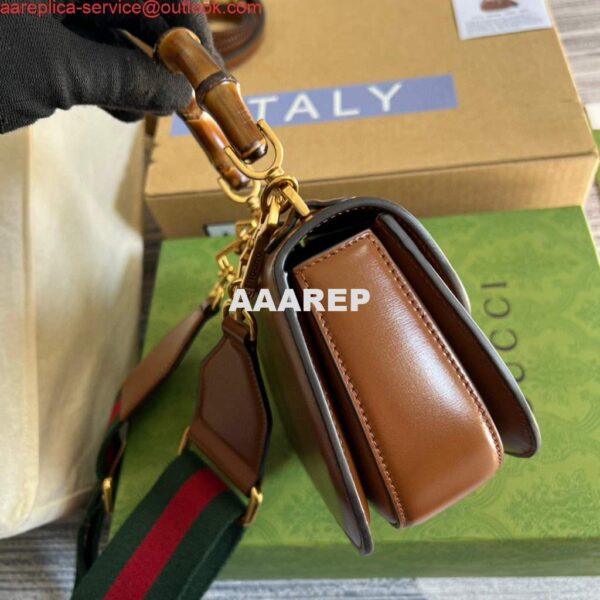 Replica Gucci Bamboo1947 Mini top handle bag 686864 Tan 4