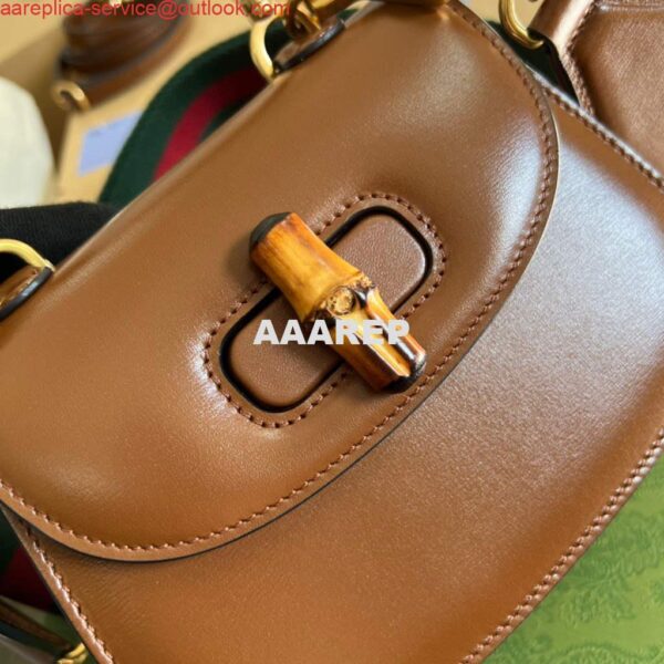 Replica Gucci Bamboo1947 Mini top handle bag 686864 Tan 6