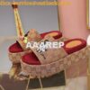 Replica Gucci Women's Original GG Slide Sandal 573018 Beige Strawberry 2