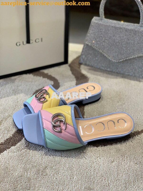 Replica Gucci Women's Slide w Double G 629730 Multicolor 9