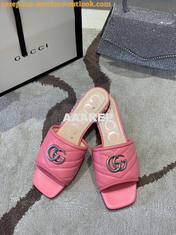 Replica Gucci Women's Slide w Double G 629730 Pink 5