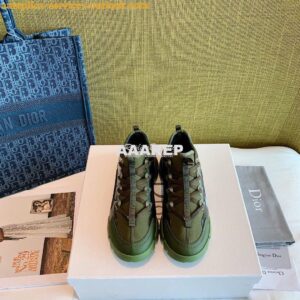 Replica Dior D-Connect Sneaker Technical Fabric Khaki