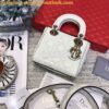 Replica Dior Mini Lady Dior Latte Calfskin Embroidered with Full Resin 2