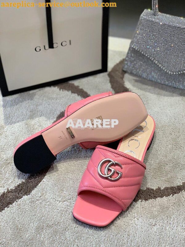 Replica Gucci Women's Slide w Double G 629730 Pink 9