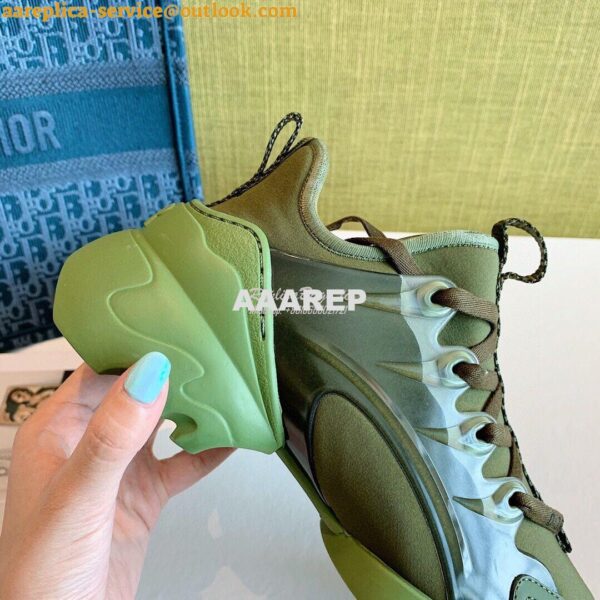 Replica Dior D-Connect Sneaker Technical Fabric Khaki 7