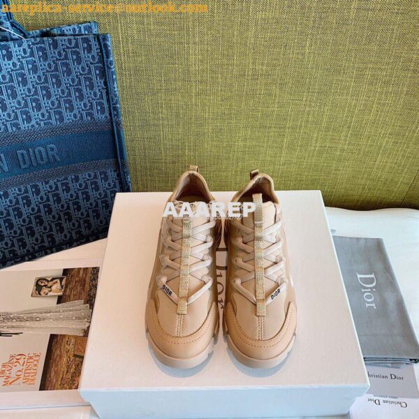 Replica Dior D-Connect Sneaker Technical Fabric Nude 3