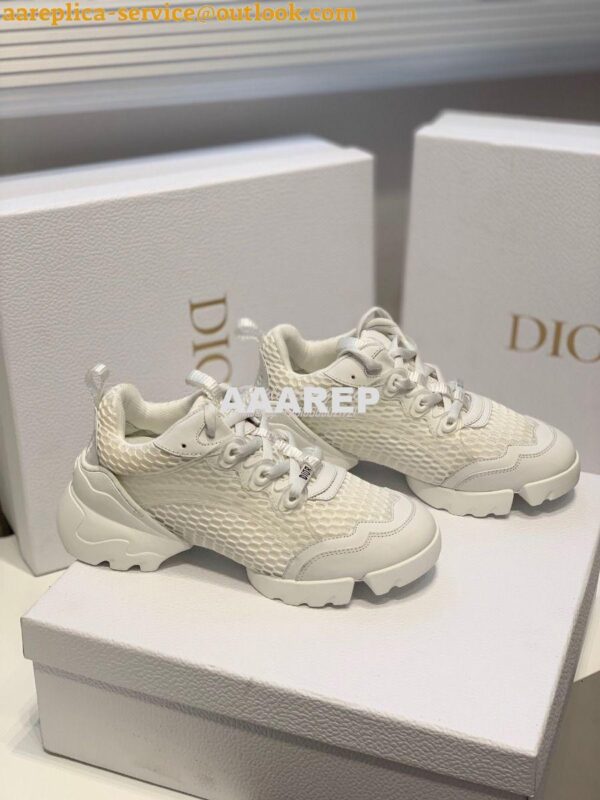 Replica Dior D-Connect Sneaker White Mesh KCK280 2