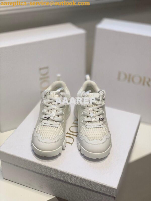 Replica Dior D-Connect Sneaker White Mesh KCK280 4