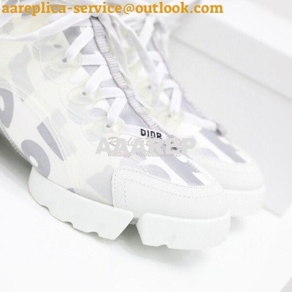 Replica Dior D-Connect Sneaker White Spatial Printed Reflective Techni 5