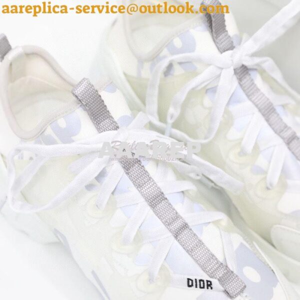 Replica Dior D-Connect Sneaker White Spatial Printed Reflective Techni 6