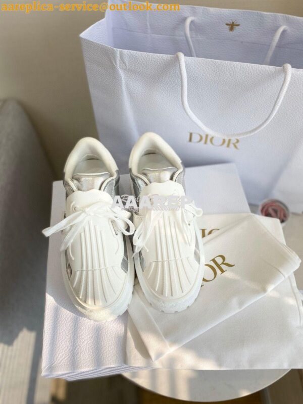 Replica DiorID Sneaker White Rubber and Calfskin KCK278 with Metalli 2