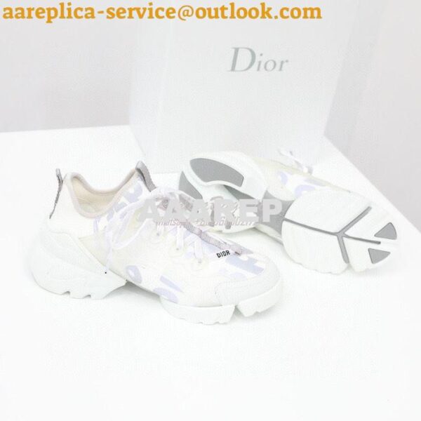 Replica Dior D-Connect Sneaker White Spatial Printed Reflective Techni 10