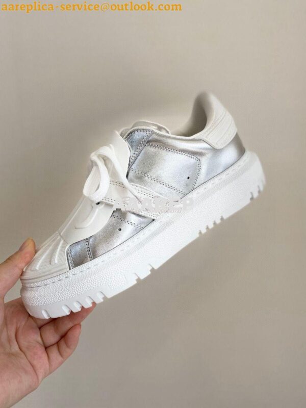 Replica DiorID Sneaker White Rubber and Calfskin KCK278 with Metalli 7