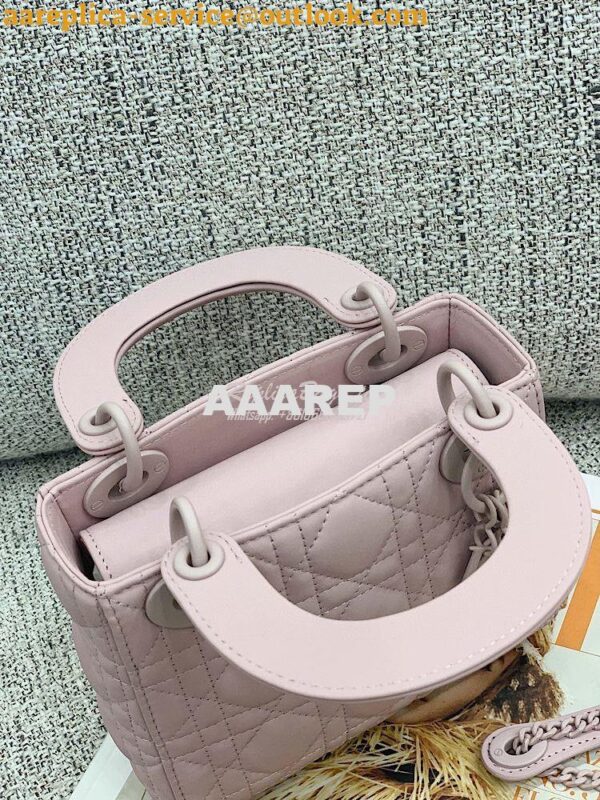 Replica Dior Mini Lady Dior Ultra-Matte Lavender Tote Bag 8