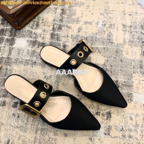 Replica Dior D-DIOR Mule KCB442 Black 3