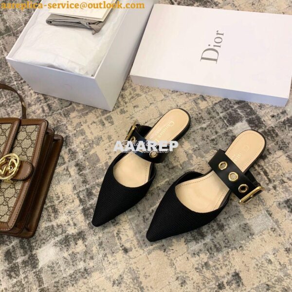 Replica Dior D-DIOR Mule KCB442 Black 5