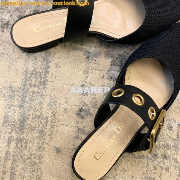 Replica Dior D-DIOR Mule KCB442 Black 6