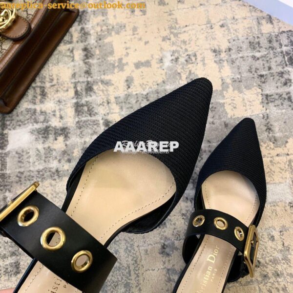 Replica Dior D-DIOR Mule KCB442 Black 8