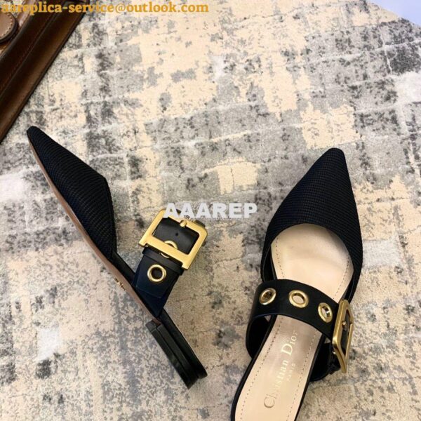 Replica Dior D-DIOR Mule KCB442 Black 9