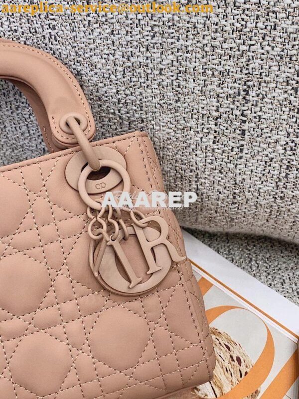 Replica Dior Mini Lady Dior Ultra-Matte Nude Tote Bag 6