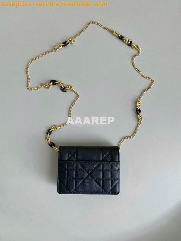 Replica Dior Miss Caro Micro Bag Black Macrocannage Lambskin S5170U 9