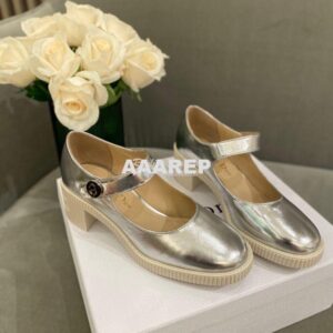 Replica Dior D-Doll Pump Metallic Silver Shiny Calfskin KCP909 2