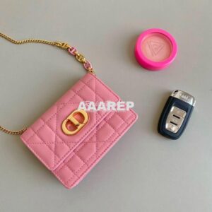 Replica Dior Miss Caro Micro Bag Light Pink Macrocannage Lambskin S517 2