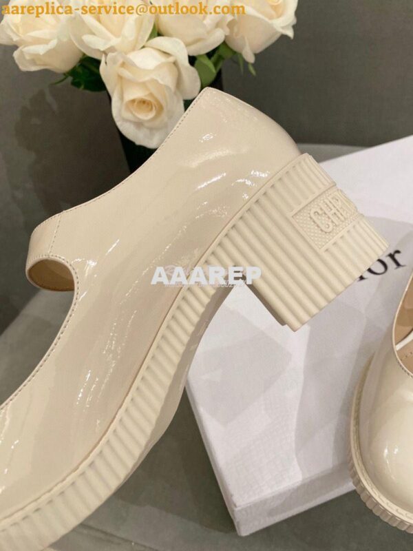 Replica Dior D-Doll Pump White Shiny Calfskin KCP909 8