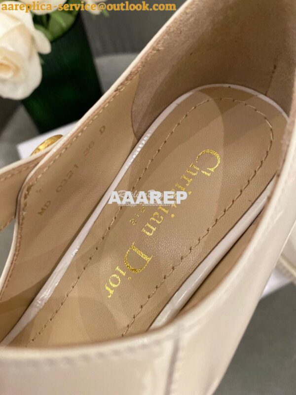 Replica Dior D-Doll Pump White Shiny Calfskin KCP909 9