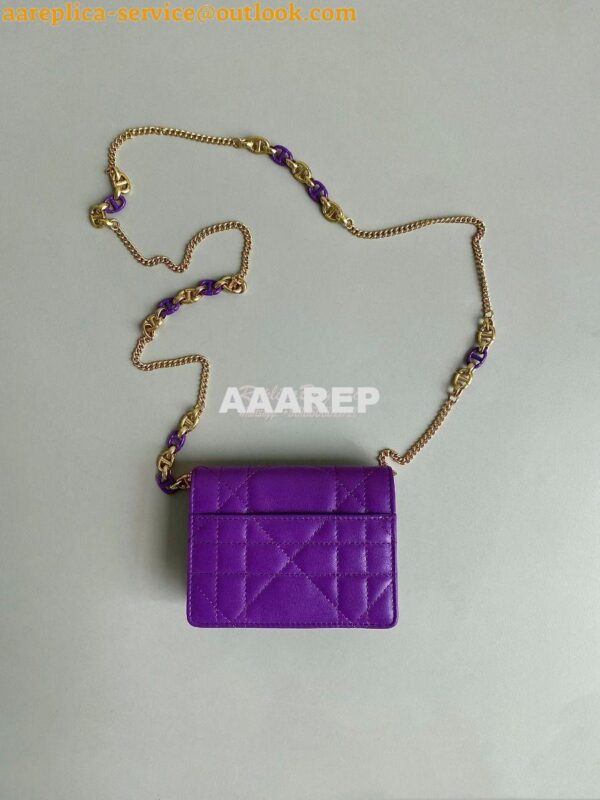 Replica Dior Miss Caro Micro Bag Purple Macrocannage Lambskin S5170U 11