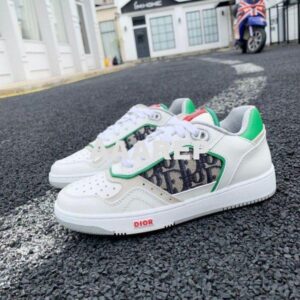 Replica Dior 3SN272 B27 Low Top Sneaker White and Black Smooth Calfskin 2