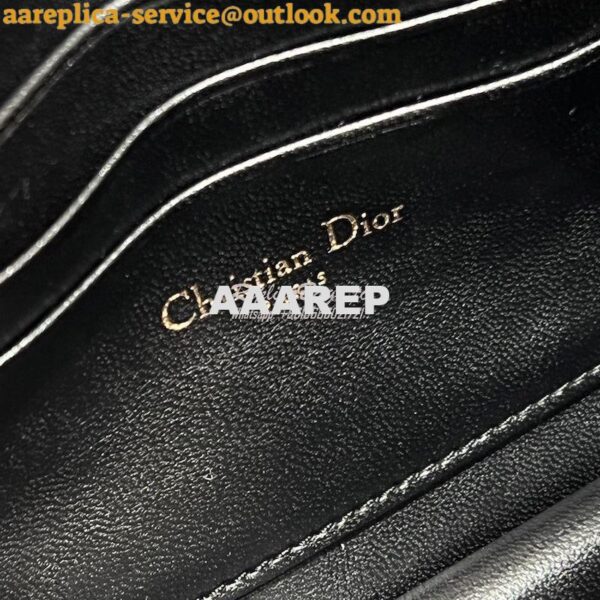 Replica Dior Miss Caro Mini Bag Macrocannage Lambskin S5169U Black 10