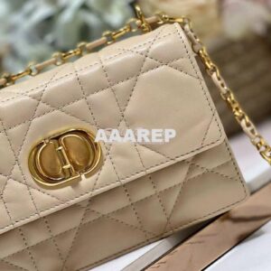 Replica Dior Miss Caro Mini Bag Macrocannage Lambskin S5169U Caramel B 2