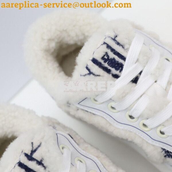 Replica Dior Addict Sneaker Blue Toile de Jouy Embroidered Natural She 9