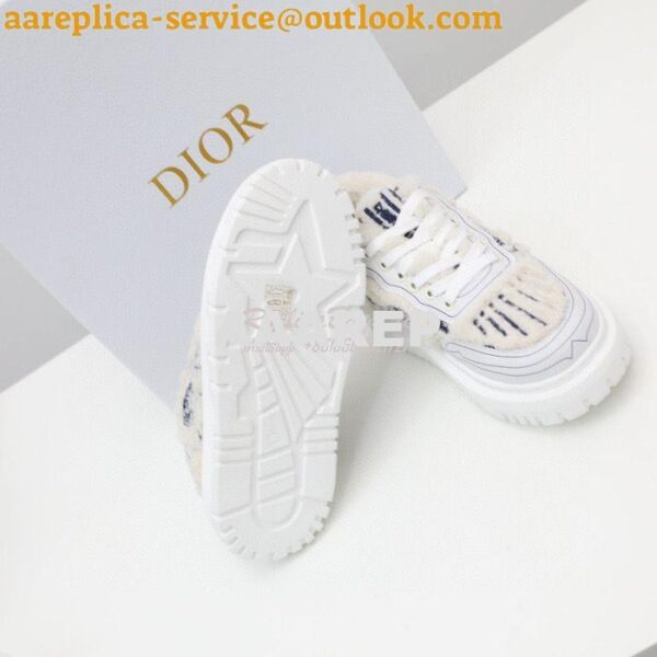 Replica Dior Addict Sneaker Blue Toile de Jouy Embroidered Natural She 12