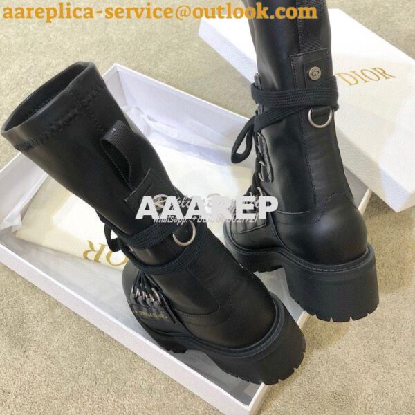 Replica Dior D-Fight Ankle Boot Black Lambskin KCI694 12