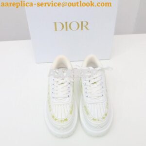 Replica Dior Addict Sneaker Green Toile de Jouy Technical Fabric KCK30 2