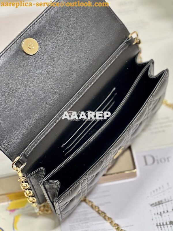 Replica Dior Miss Dior Mini Bag Black Cannage Lambskin S0980O 11