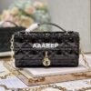 Replica Dior Miss Dior Mini Bag Black Cannage Lambskin S0980O